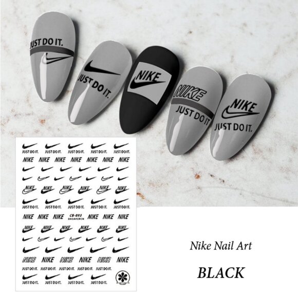 NIKE BLACK Nail Decals NWT - Picture 1 of 6